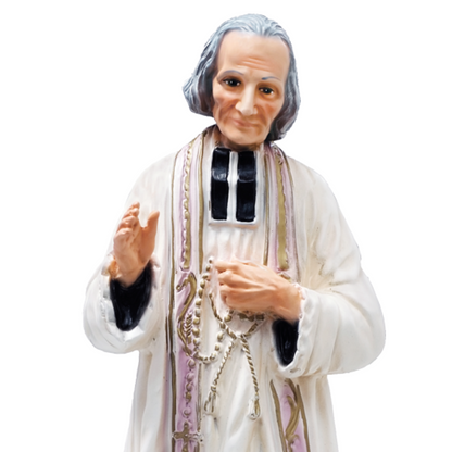Statua San Curato D'Ars 30 cm in Resina Piena