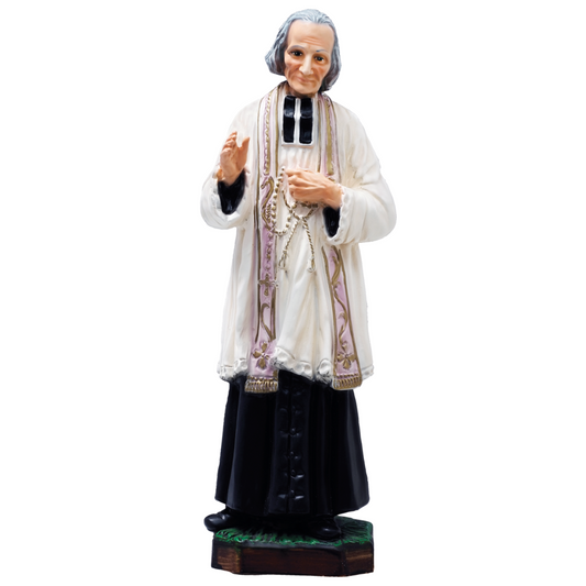 Statua San Curato D'Ars 30 cm in Resina Piena