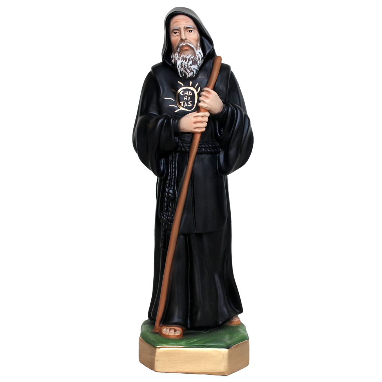Statua San Francesco da Paola 33 cm in Resina Piena