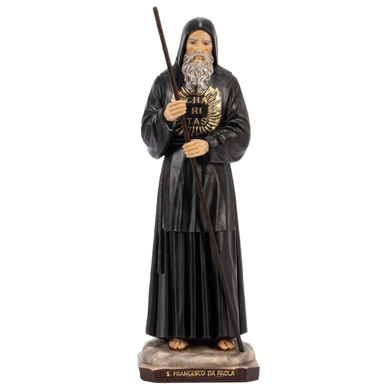 Statua San Francesco da Paola 25 cm in Resina Piena