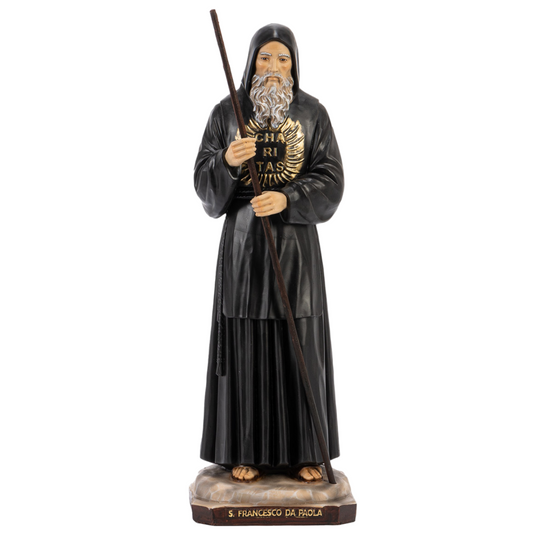 Statua San Francesco da Paola 25 cm in Resina Piena
