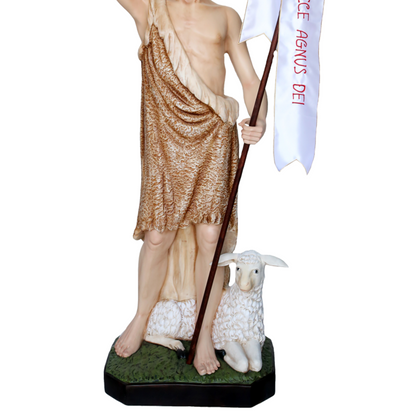 Statua San Giovanni Battista 160 cm in Vetroresina