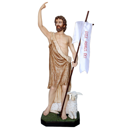 Statua San Giovanni Battista 160 cm in Vetroresina
