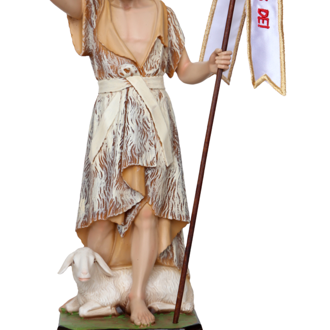 Statua San Giovanni Battista 31 cm in Resina Piena