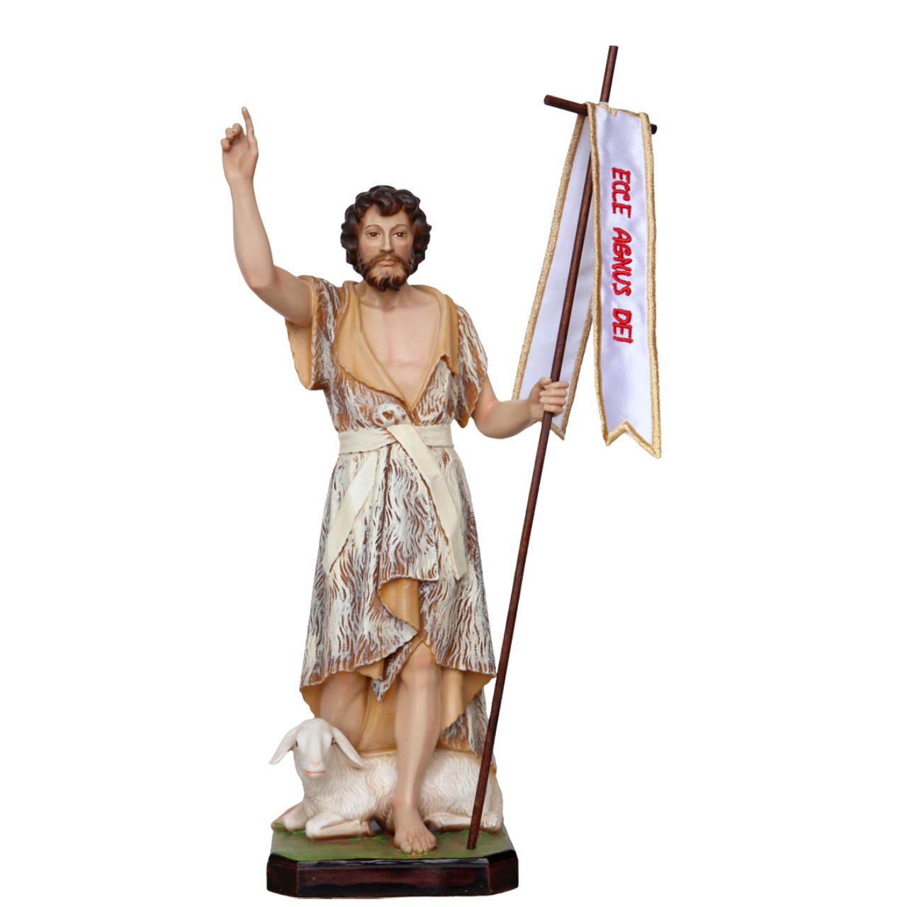 Statua San Giovanni Battista 31 cm in Resina Piena