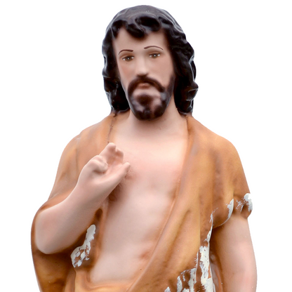 Statua San Giovanni Battista Adulto 30 cm in Resina Piena