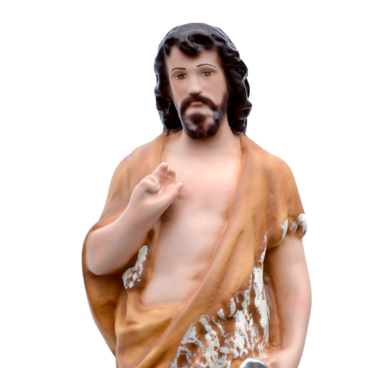Statua San Giovanni Battista Adulto 30 cm in Resina Piena