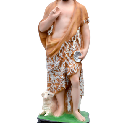 Statua San Giovanni Battista Adulto 30 cm in Resina Piena