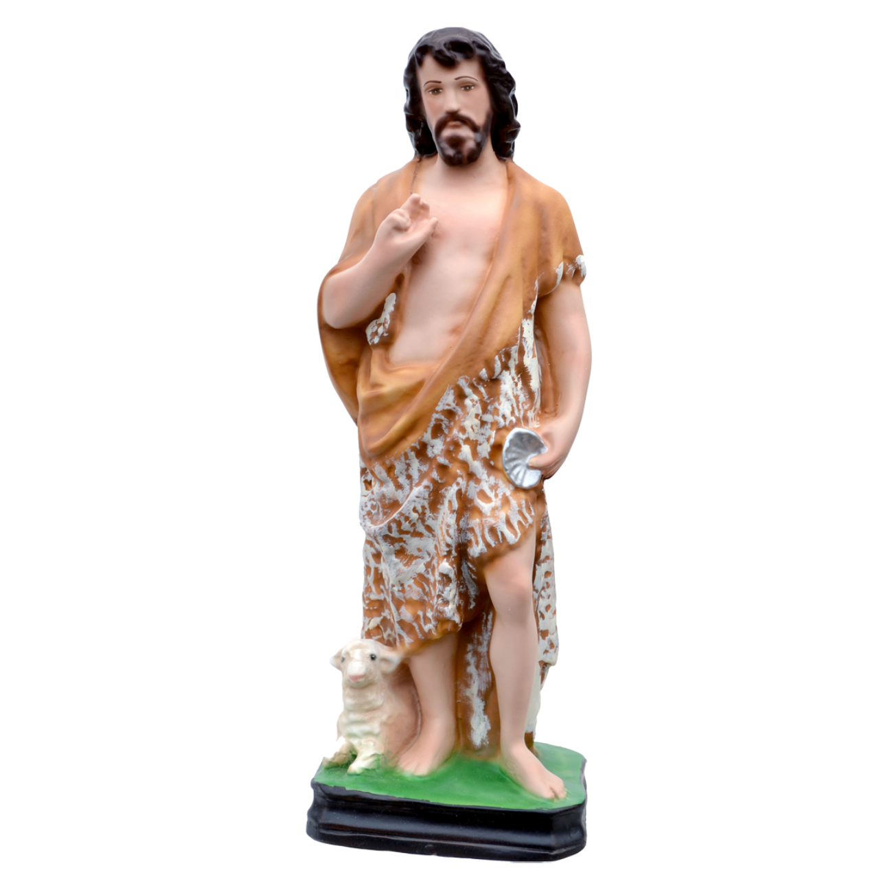 Statua San Giovanni Battista Adulto 30 cm in Resina Piena
