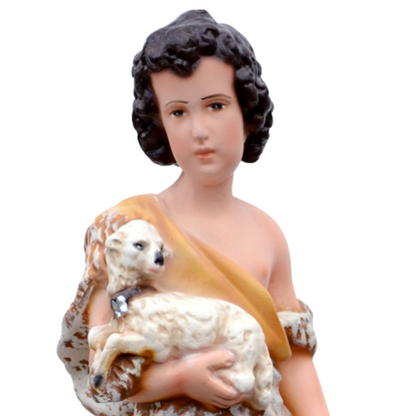 Statua San Giovanni Battista Bambino 30 cm in Resina Piena