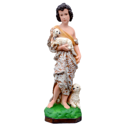 Statua San Giovanni Battista Bambino 30 cm in Resina Piena