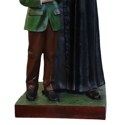 Statua San Giovanni Bosco con Domenico Savio 120 cm in Vetroresina