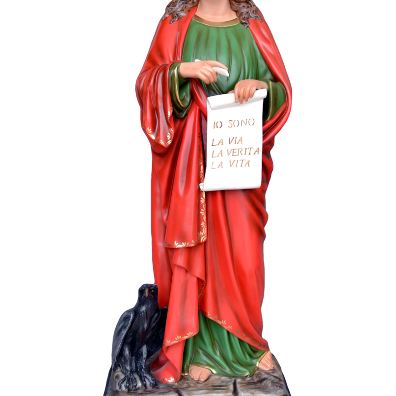 Statua San Giovanni Evangelista 155 cm in Vetroresina