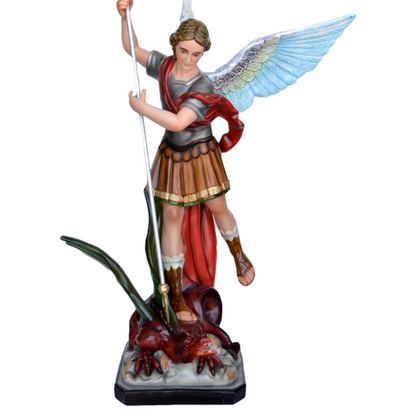 Statua San Michele Arcangelo 120 cm in Vetroresina