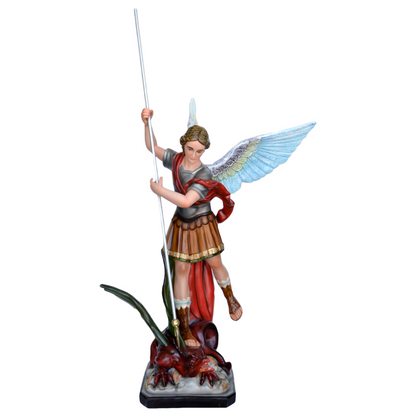 Statua San Michele Arcangelo 120 cm in Vetroresina