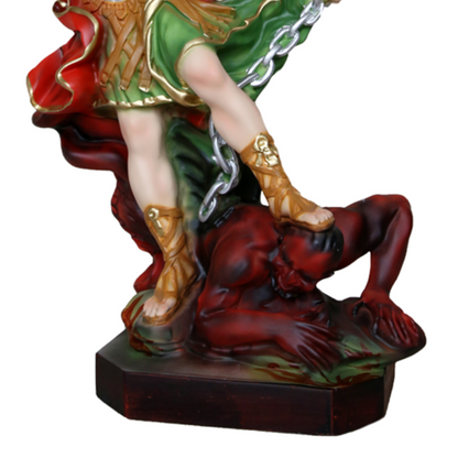 Statua San Michele Arcangelo 40 cm Ali Aperte 54 in Resina