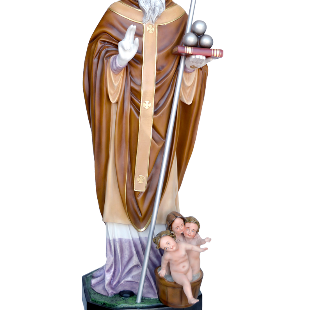 Statua San Nicola di Bari 170 cm in Vetroresina