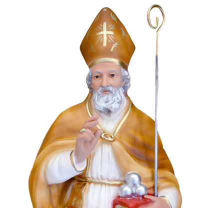 Statua San Nicola Busto 33 cm in Resina Piena