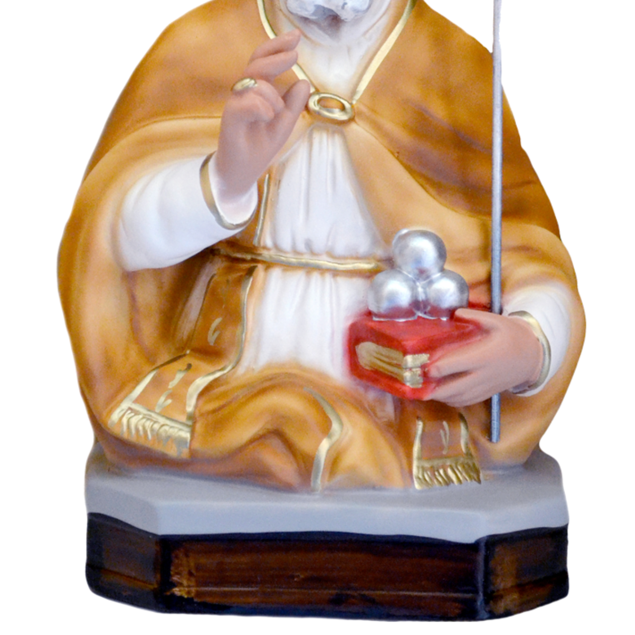 Statua San Nicola Busto 33 cm in Resina Piena