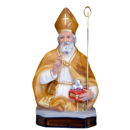 Statua San Nicola Busto 33 cm in Resina Piena