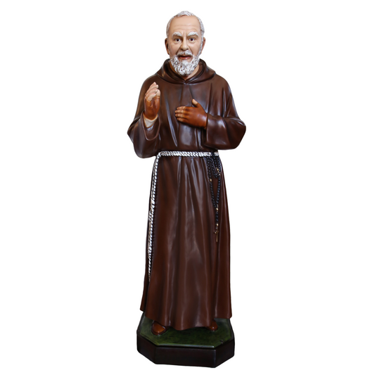 Statua San Padre Pio 130 cm in Vetroresina