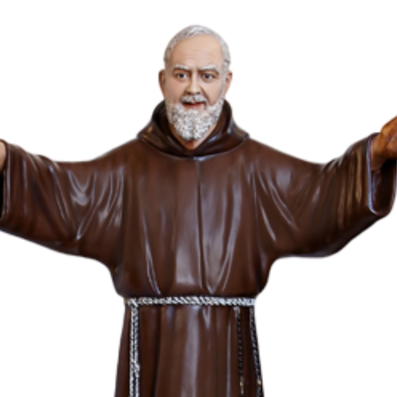 Statua San Padre Pio Braccia Aperte 180 cm in Vetroresina