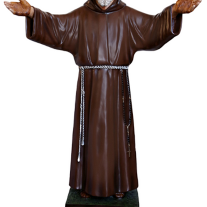 Statua San Padre Pio Braccia Aperte 180 cm in Vetroresina