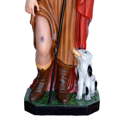 Statua San Rocco 120 cm in Vetroresina