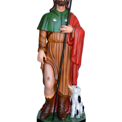 Statua San Rocco 120 cm in Vetroresina