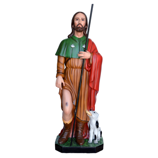 Statua San Rocco 120 cm in Vetroresina