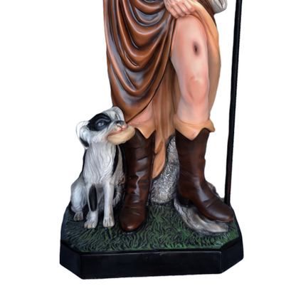 Statua San Rocco 160 cm in Vetroresina