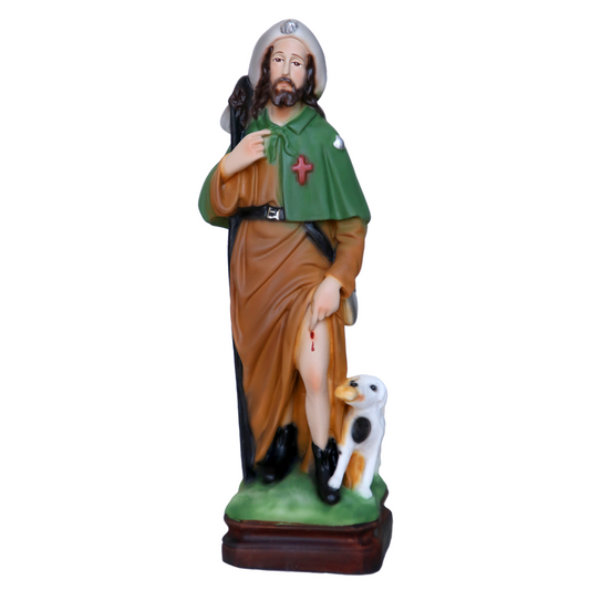 Statua San Rocco 30 cm in Resina Piena