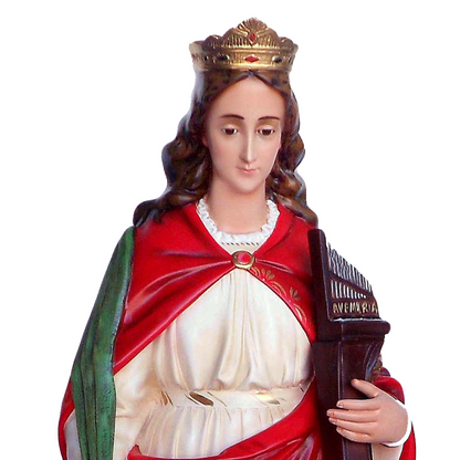 Statua Santa Cecilia 130 cm in Vetroresina