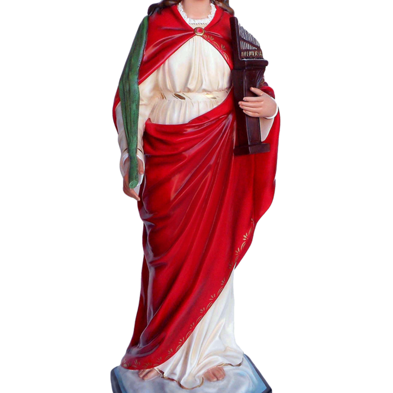 Statua Santa Cecilia 130 cm in Vetroresina