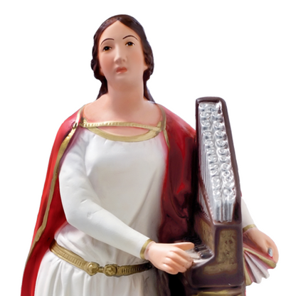 Statua Santa Cecilia 40 cm in Resina
