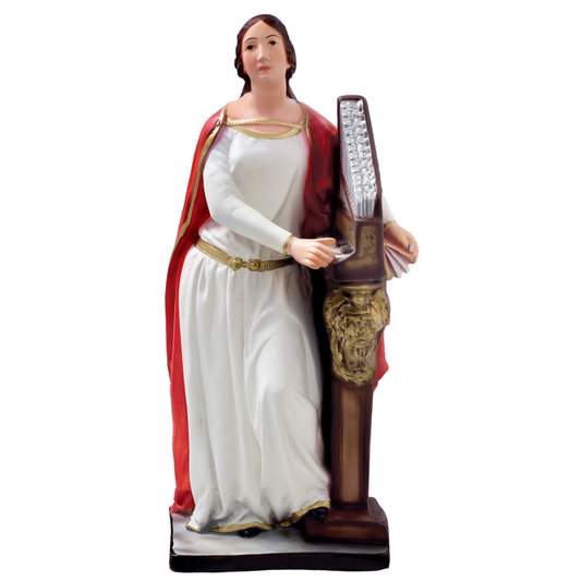 Statua Santa Cecilia 40 cm in Resina