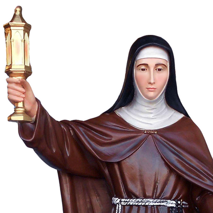 Statua Santa Chiara 165 cm in Vetroresina