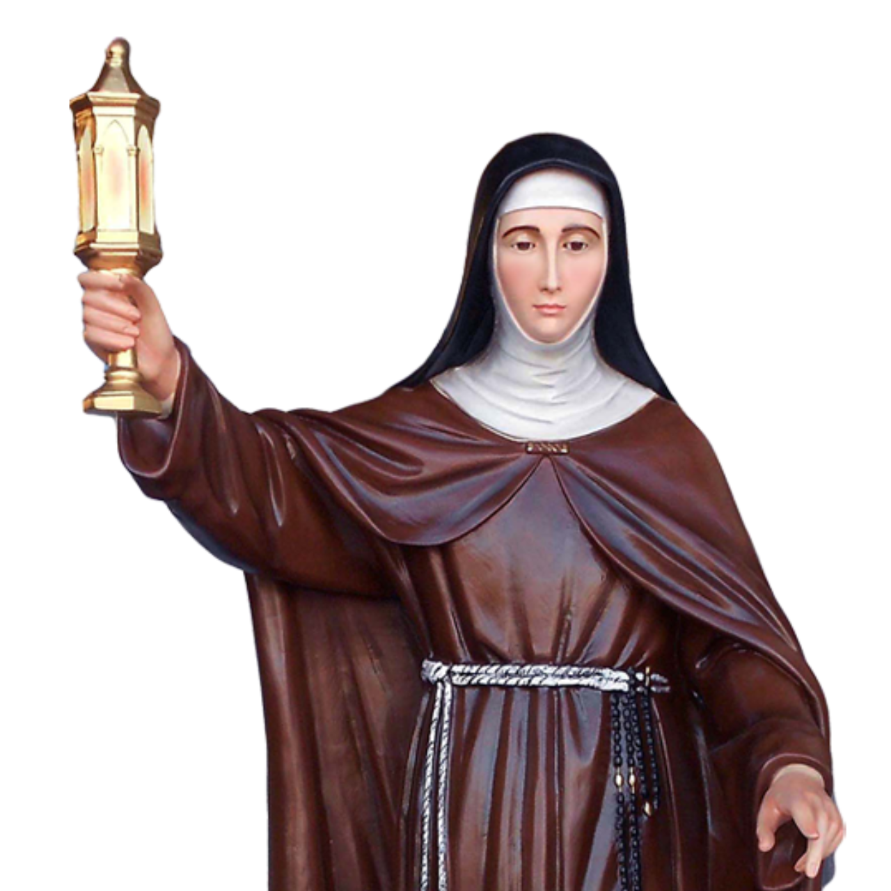 Statua Santa Chiara 165 cm in Vetroresina