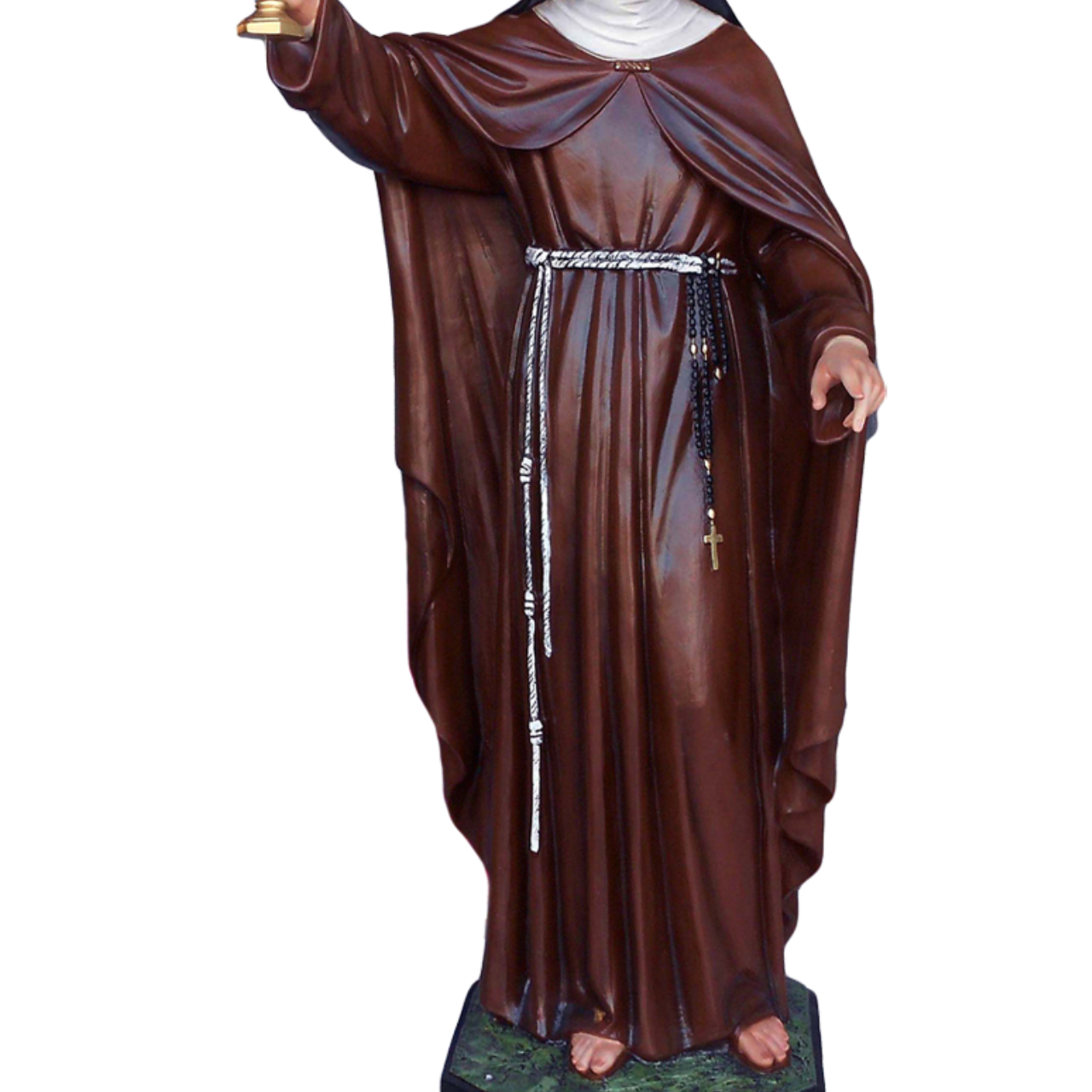 Statua Santa Chiara 165 cm in Vetroresina