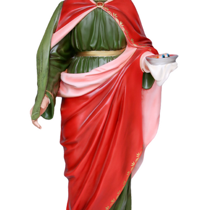 Statua Santa Lucia 130 cm in Vetroresina
