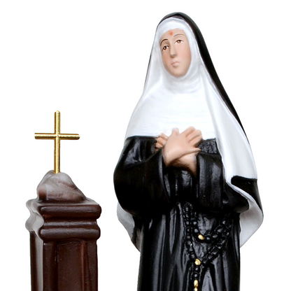 Statua Santa Rita in Ginocchio 20 cm in Resina Piena