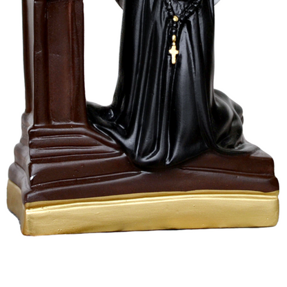 Statua Santa Rita in Ginocchio 20 cm in Resina Piena