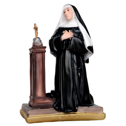 Statua Santa Rita in Ginocchio 40 cm in Resina