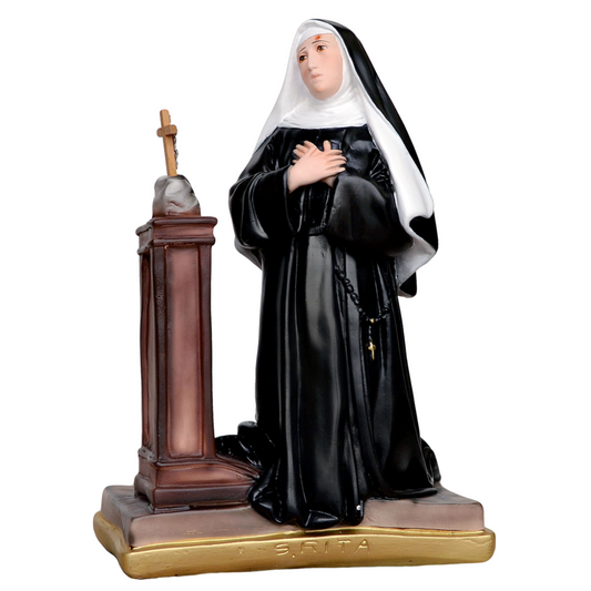 Statua Santa Rita in Ginocchio 40 cm in Resina