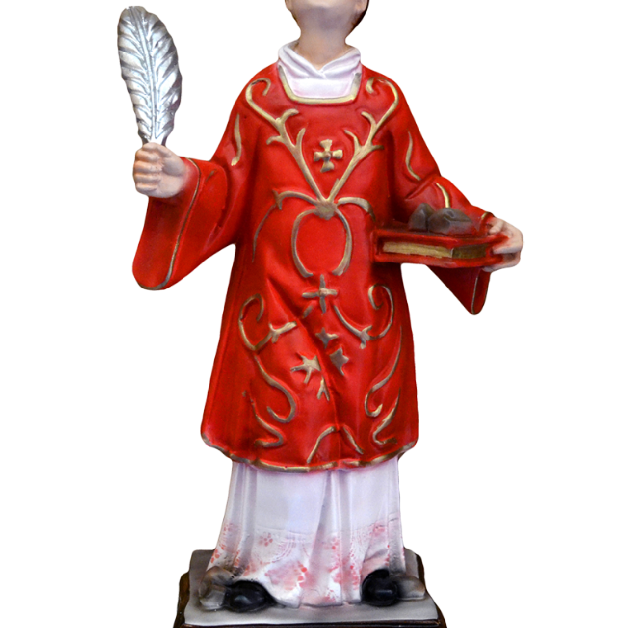 Statua Santo Stefano 30 cm in Resina Piena