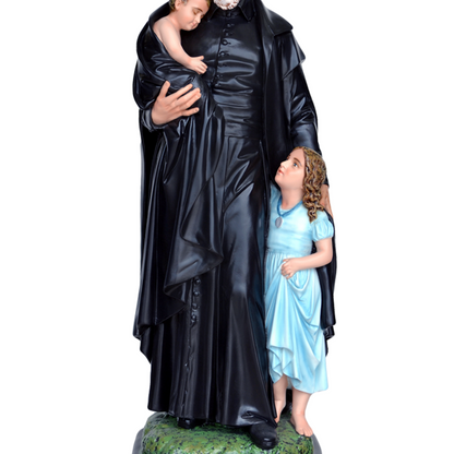 Statua San Vincenzo de Paoli 110 cm in Vetroresina