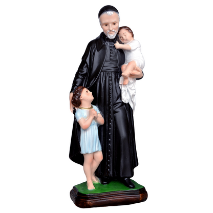 Statua San Vincenzo de Paoli 30 cm in Resina Piena