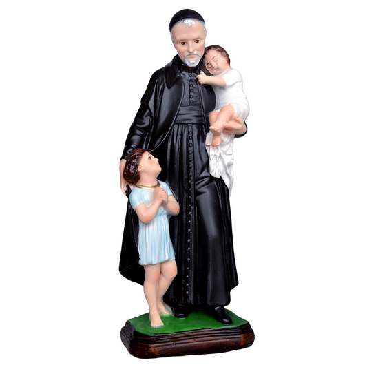 Statua San Vincenzo de Paoli 30 cm in Resina Piena