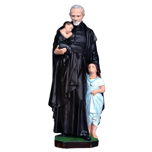 Statua San Vincenzo de Paoli 40 cm in Resina