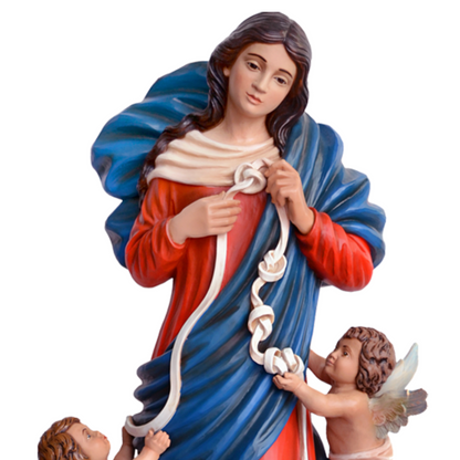 Statua Madonna Maria che Scioglie i Nodi 100 cm in Resina
